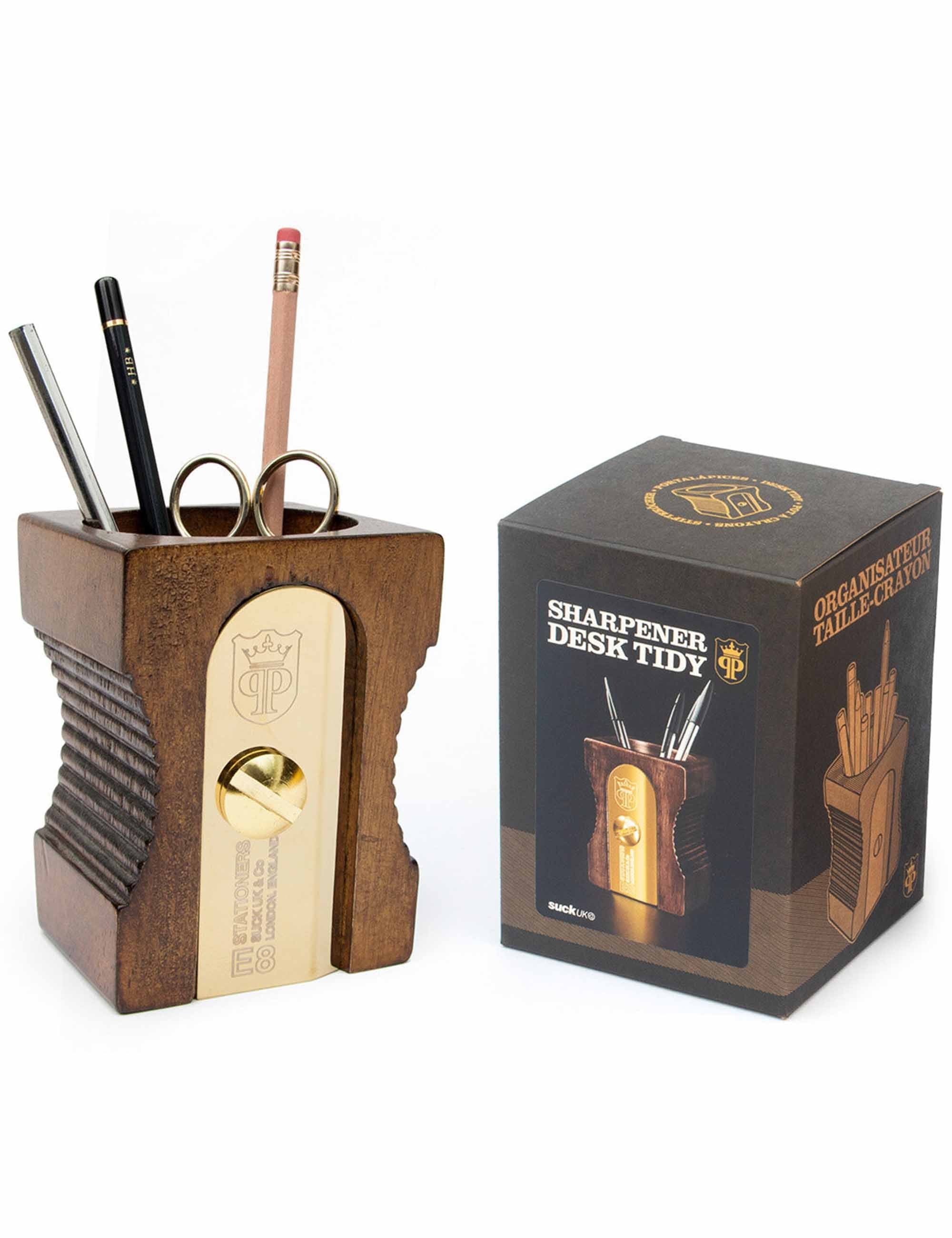 Sharpener Desk Tidy - Dark Wood - Image 3