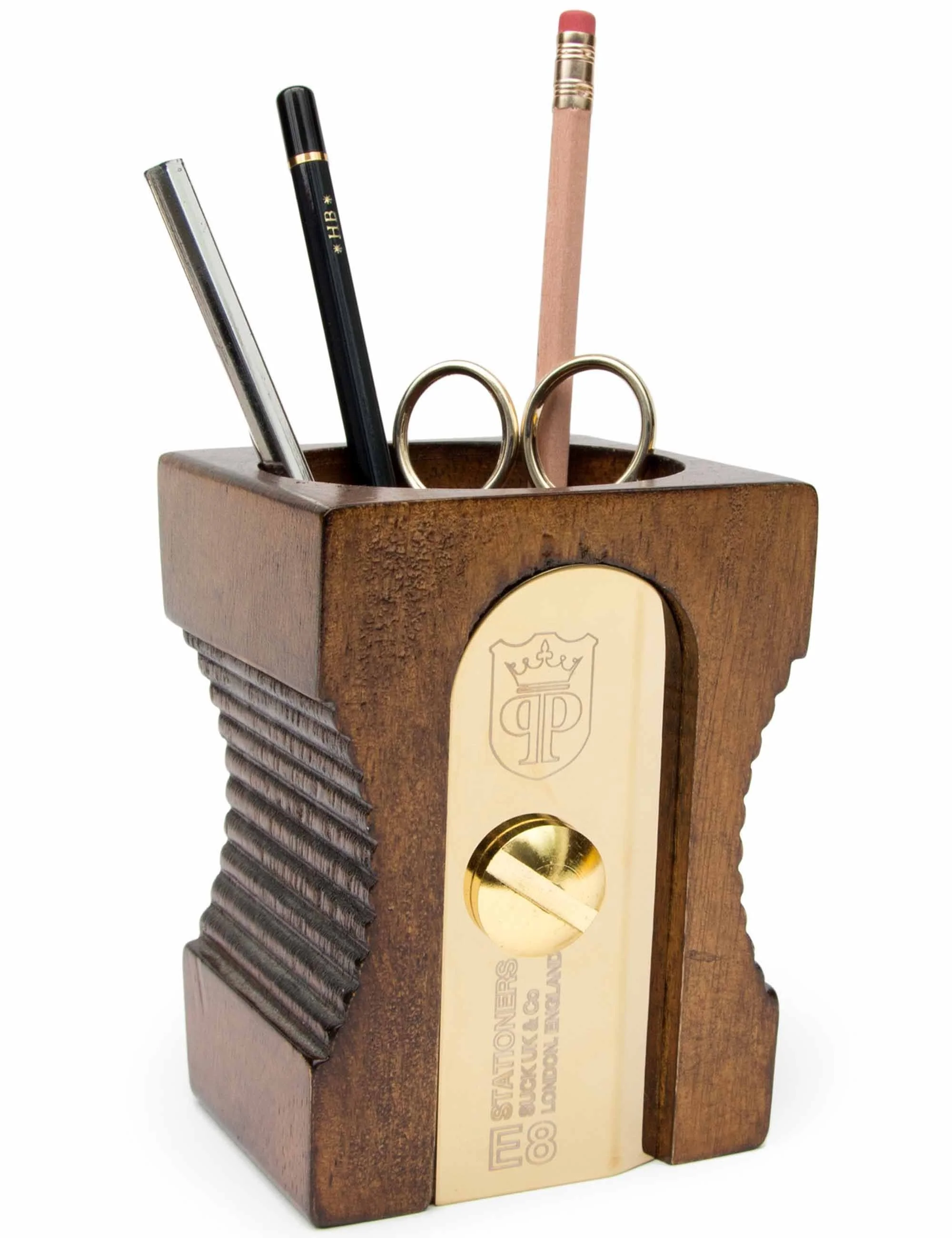 Sharpener Desk Tidy - Dark Wood - Image 4
