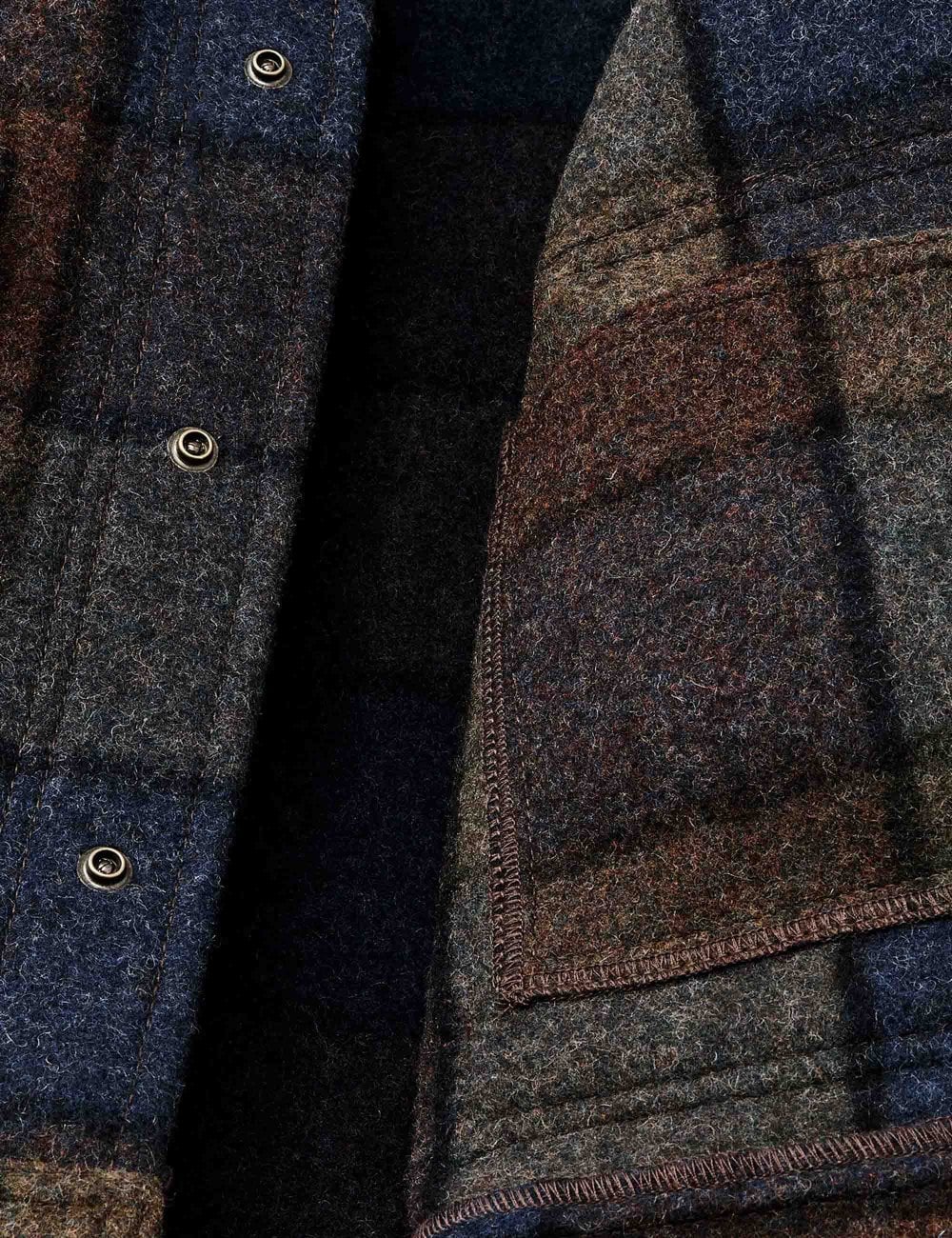 TEST Mackinaw Wool Work Jacket - Blue/Brown/Gray Plaid (2) - Image 6