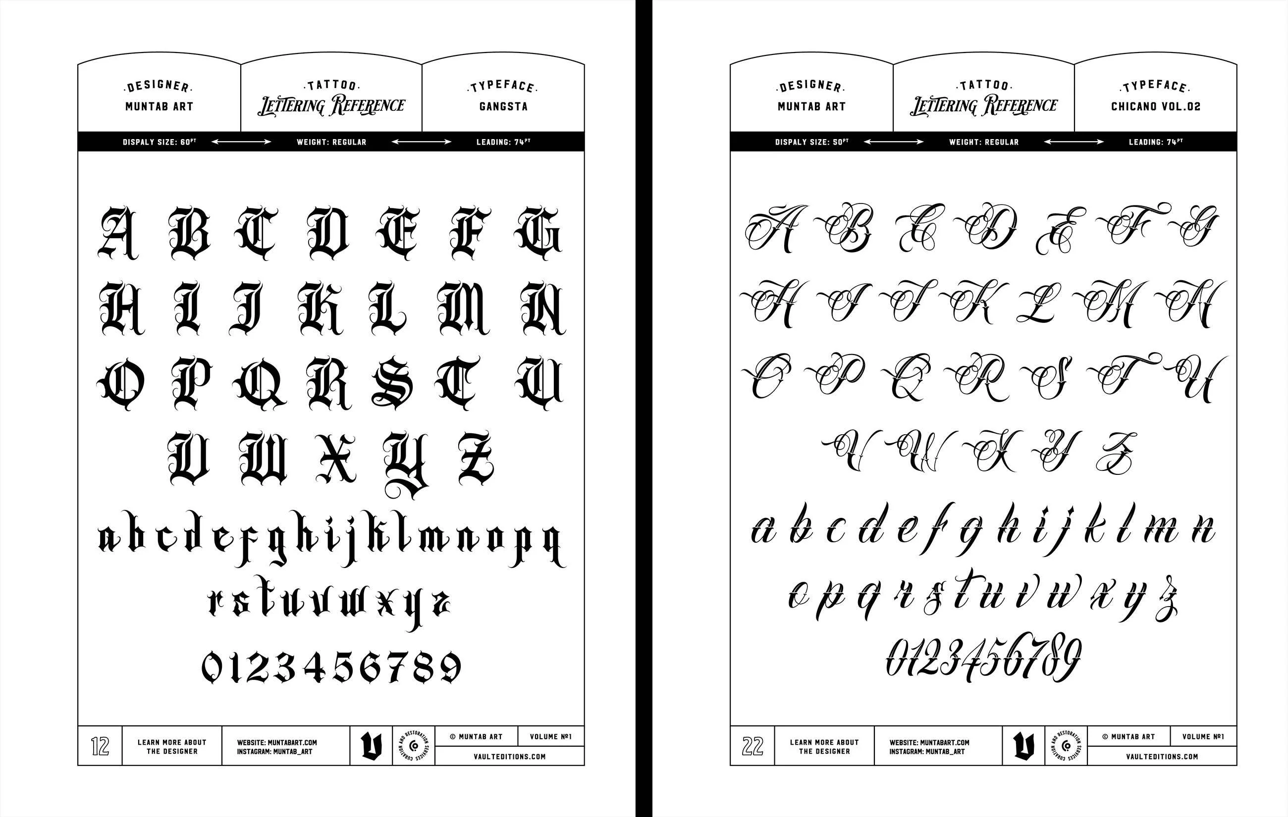 Tattoo Lettering Inspiration Reference Book by Kale James - Image 4