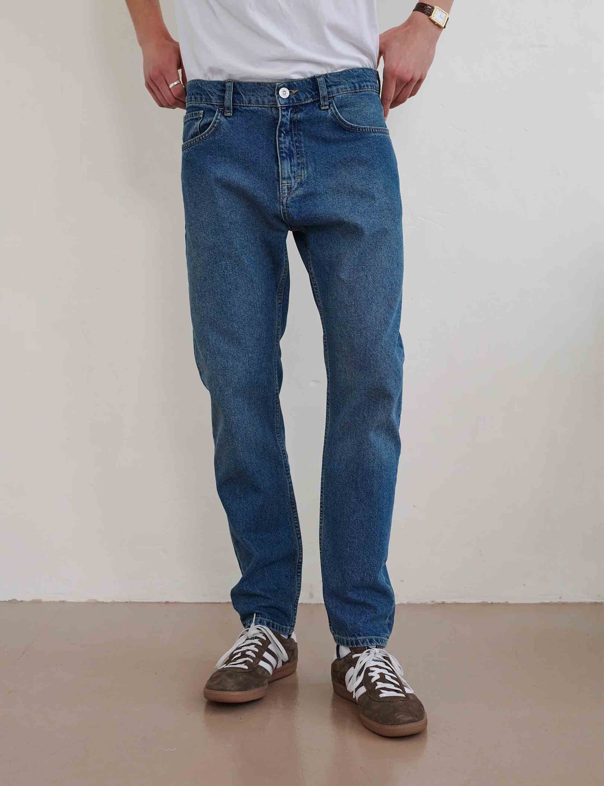 Dead Straight Fit Denim - Indigo Mid Wash - Image 2