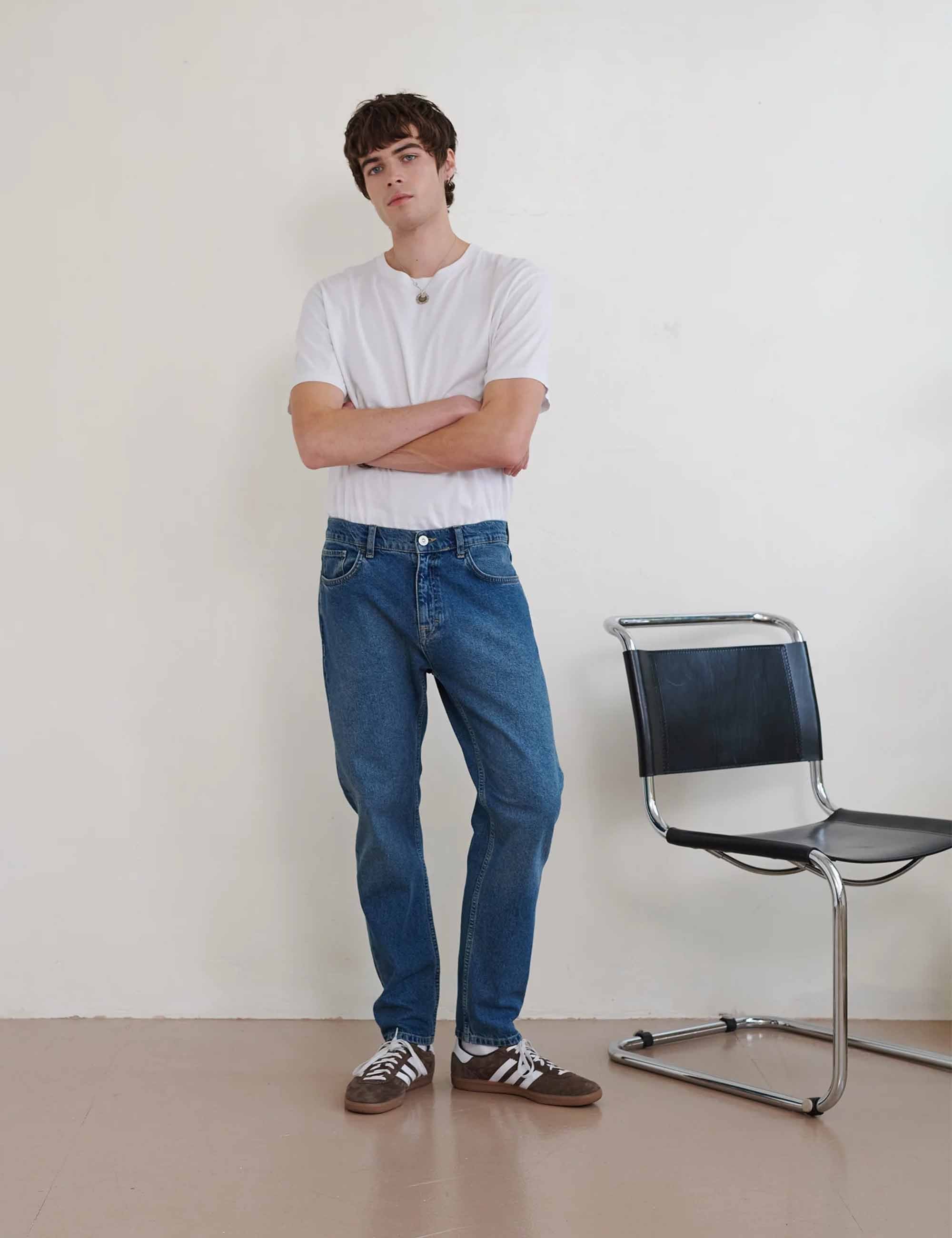 Dead Straight Fit Denim - Indigo Mid Wash - Image 6