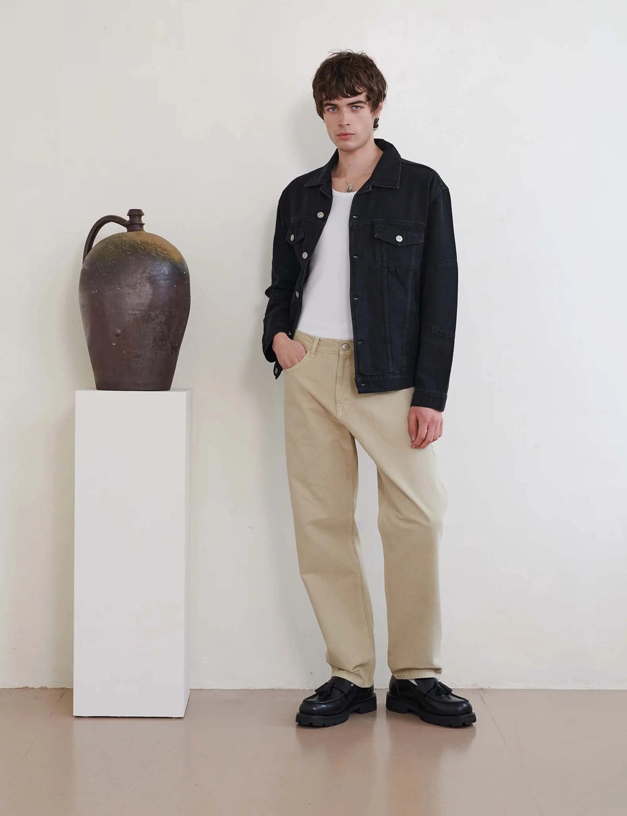 Revere Denim Jacket - Black - Image 5