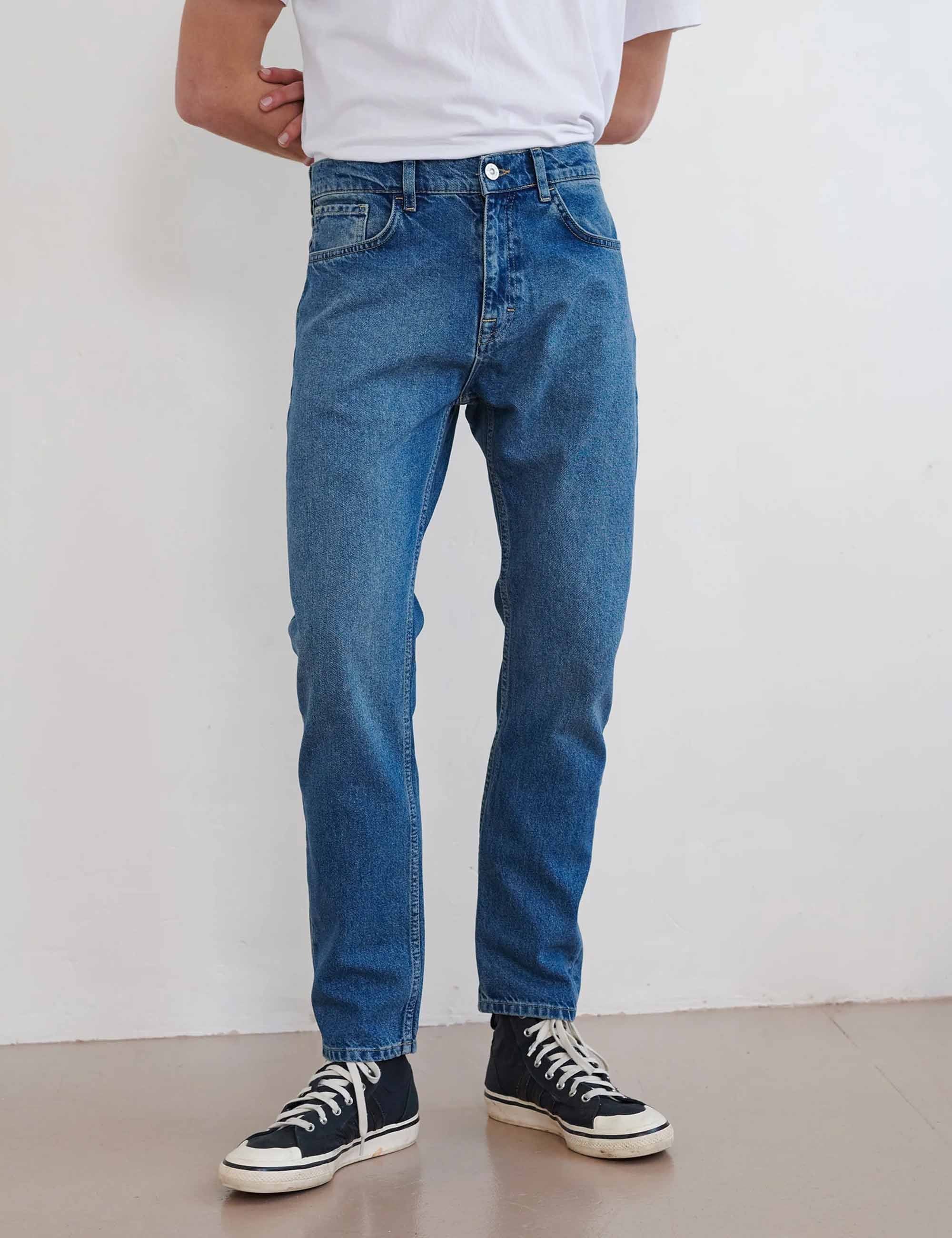 Uptight Fit Denim - Indigo Mid Wash - Image 2