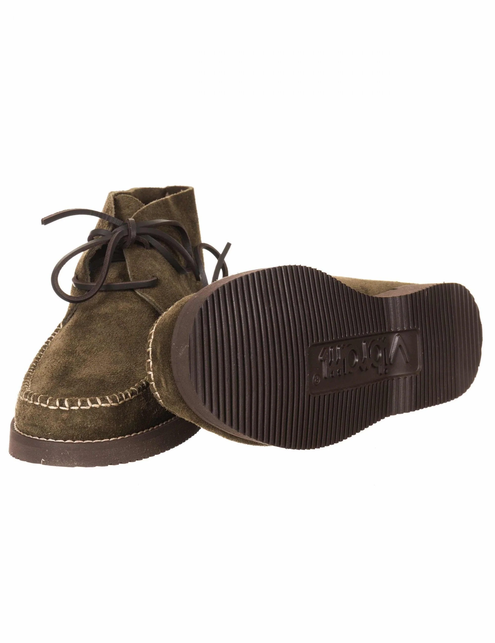 Lucas Vibram Suede Lace Up Boots - Olive - Image 4